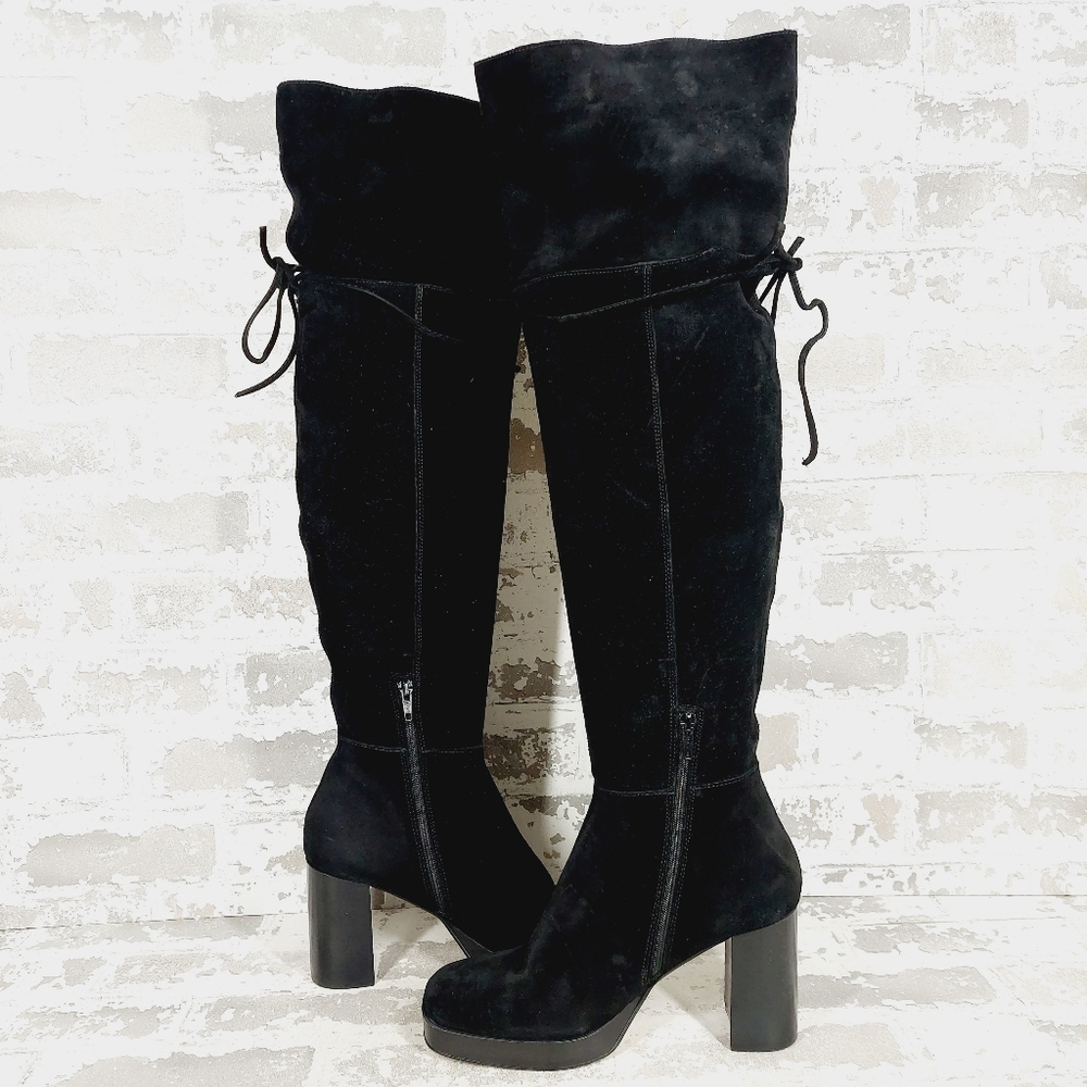 New FREE PEOPLE Suede Echo Platform Over The Knee Boots  C471 - Picture 5 of 15